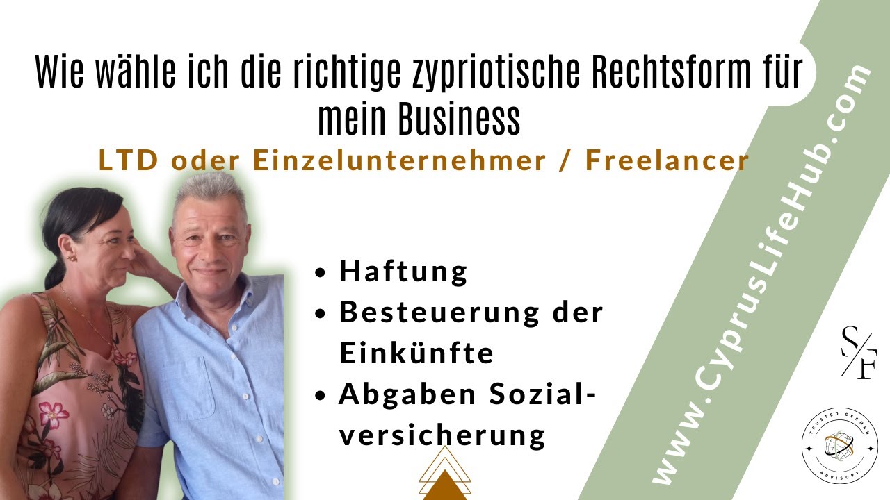 Zypern - LTD oder Einzelunternehmer / Freelancer: was wirklich zählt