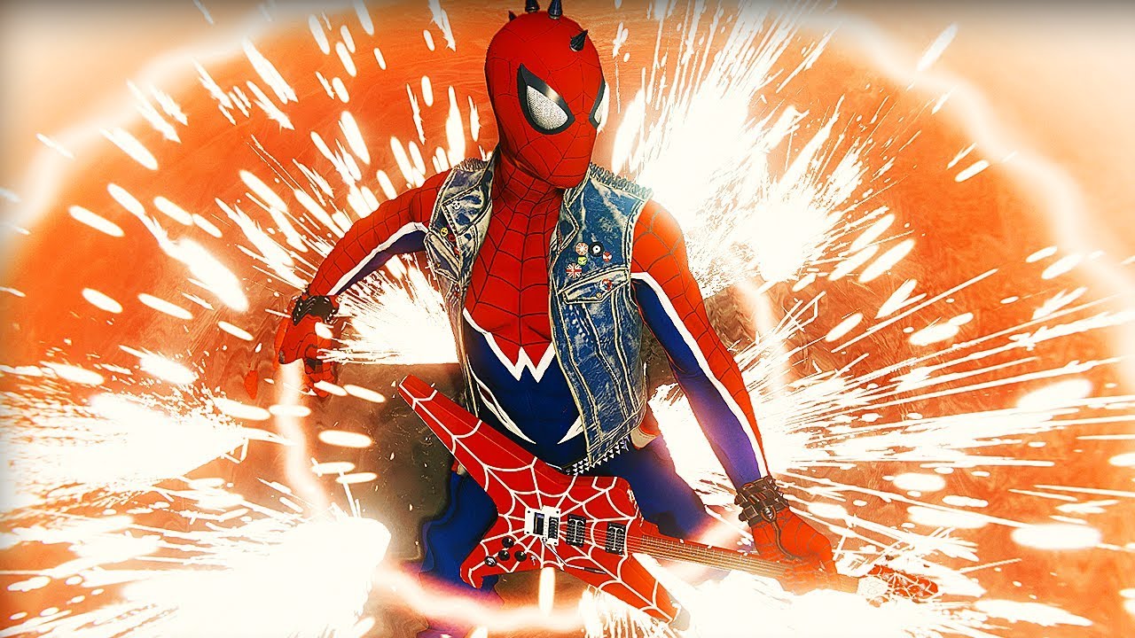 SPIDER-MAN PS4 - SPIDER PUNK Suit Free Roam Gameplay