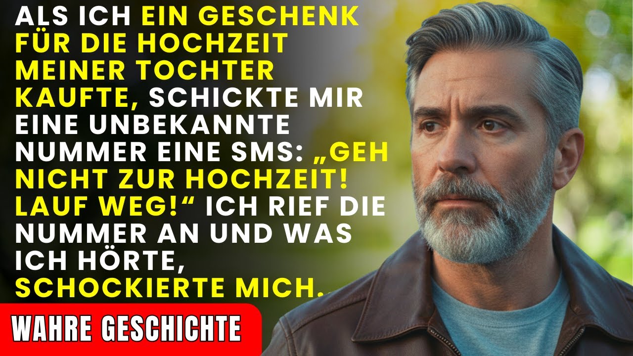 Kurz vor der Hochzeit meiner Tochter kam diese Nachricht von einer unbekannten Nummer. Dann hörte