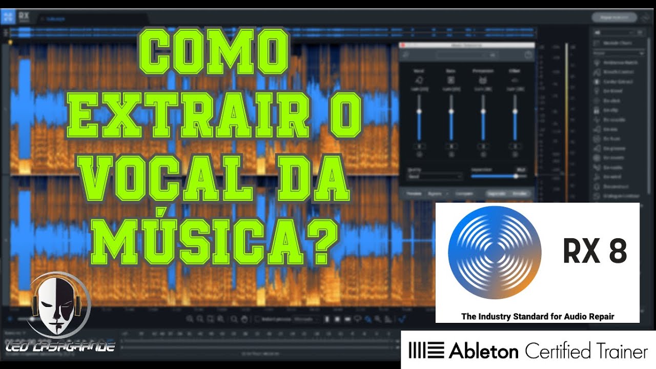 Izotope RX8 - Como extrair somente o vocal da música? (acapella)