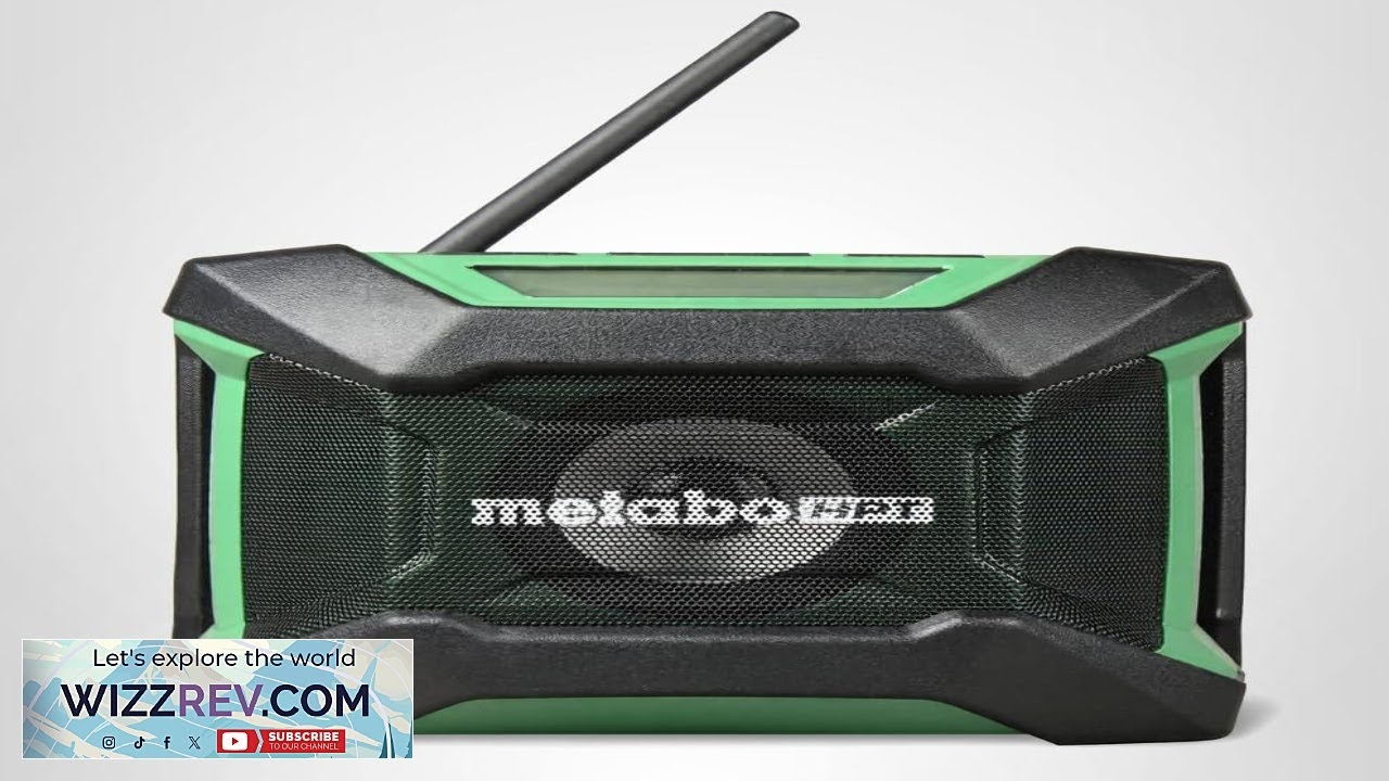 Беспроводное радио Metabo HPT 18V MultiVolt с Bluetooth, мощным звуком и 15 уровнями громкости.
