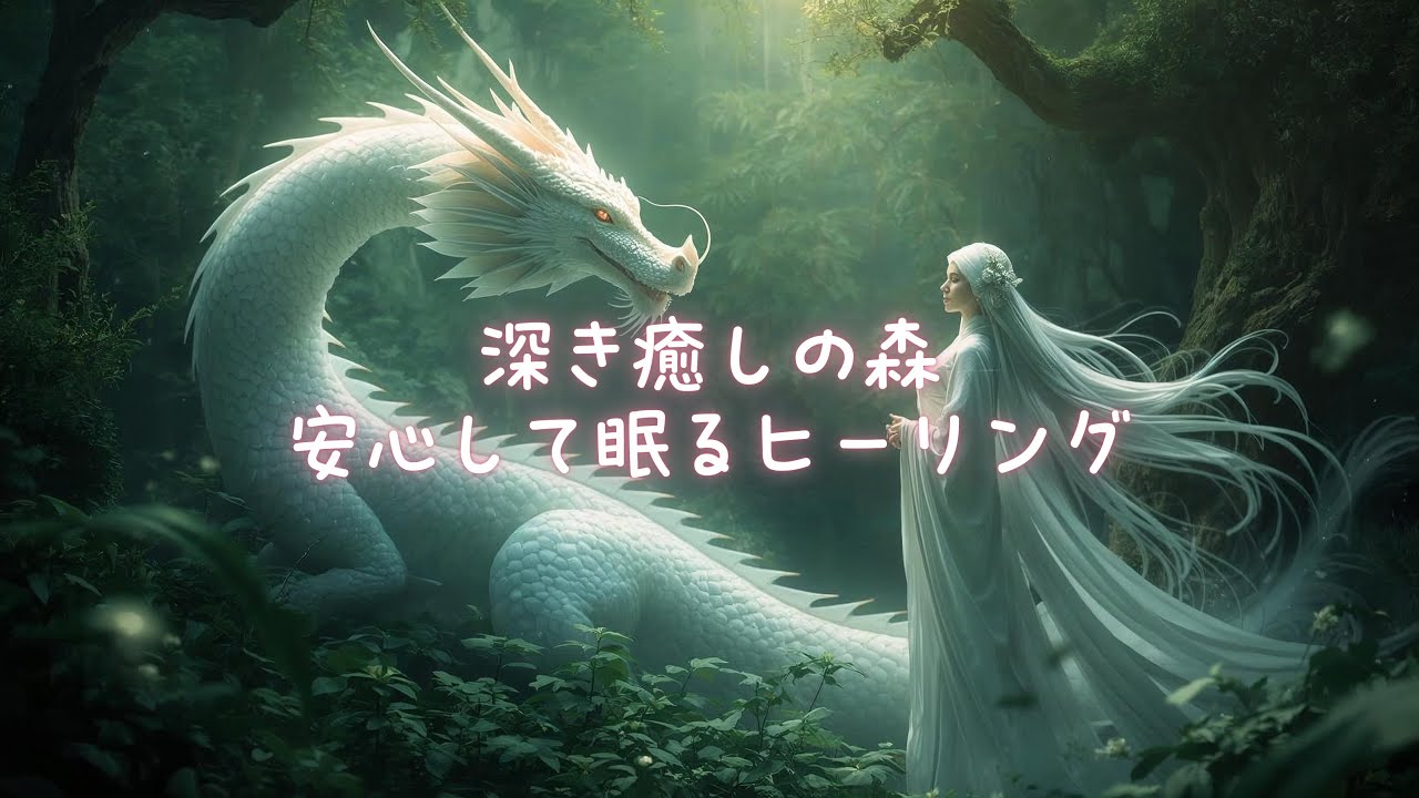 深き癒しの森🐉✨安心して眠る✨瀬織津姫命🌸龍神さま🐉✨白色虹龍姫ヒーリング💕