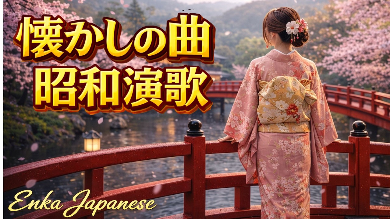 日本演歌ベストメドレー🌸 昭和歌謡曲60〜80年代 ♪ 懐かしい演歌名曲集 ♪ Japanese Enka Playlist
