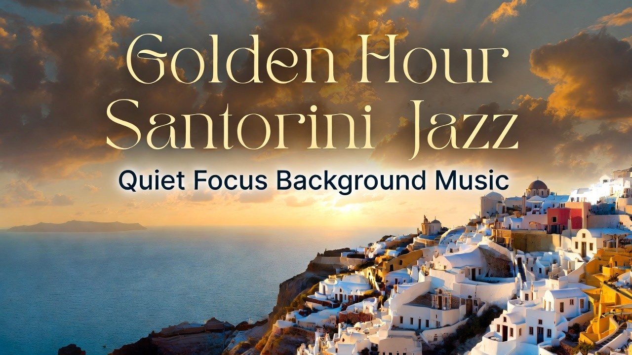 Golden Hour Santorini Jazz | Quiet Focus Background Music