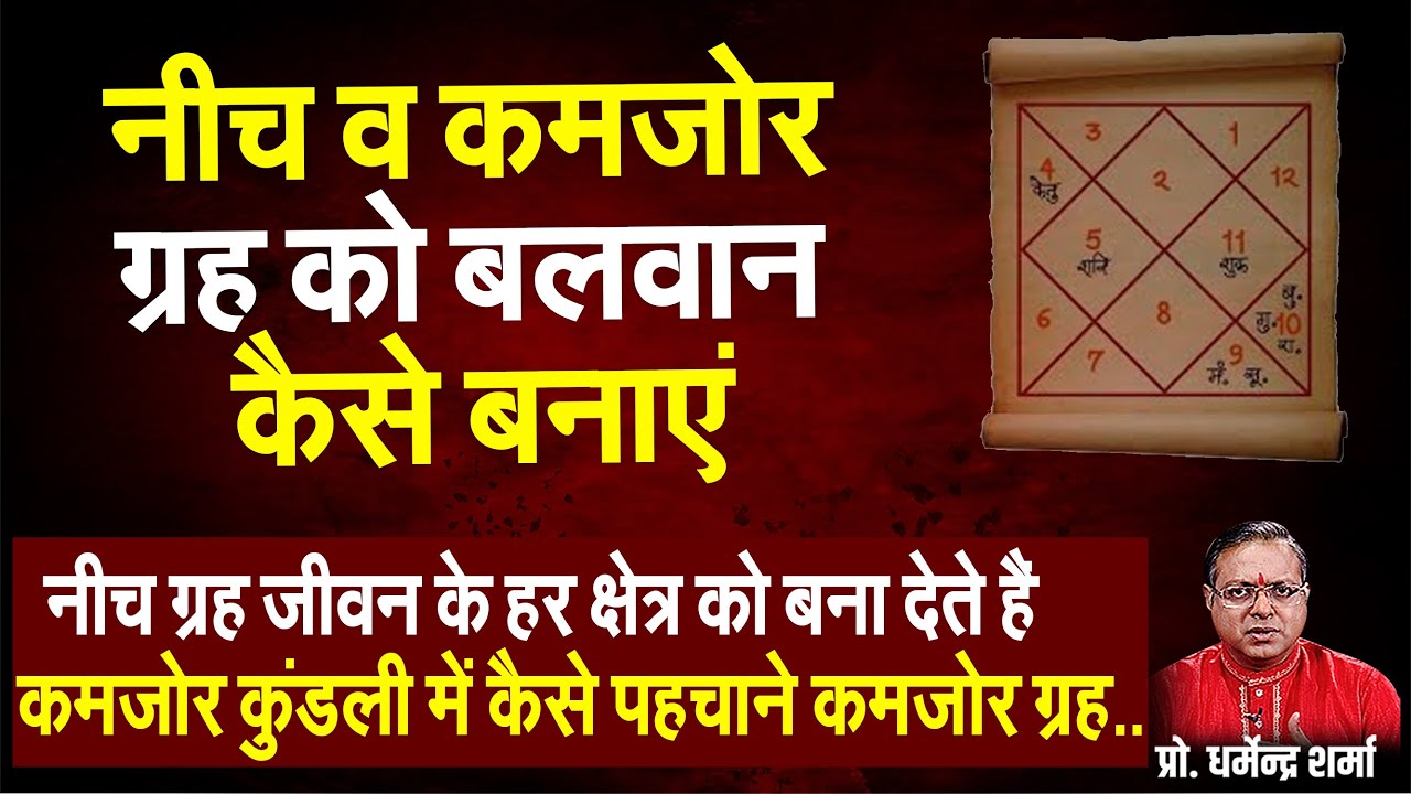 नीच व कमजोर ग्रह को बलवान कैसे बनाएं#prodharmendra #astrologyProf. Dharmendra Sharma