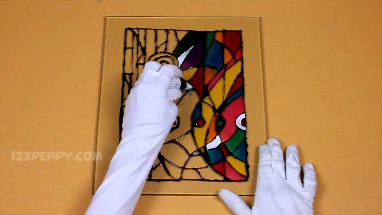 How to Make a Abstract Glass Painting