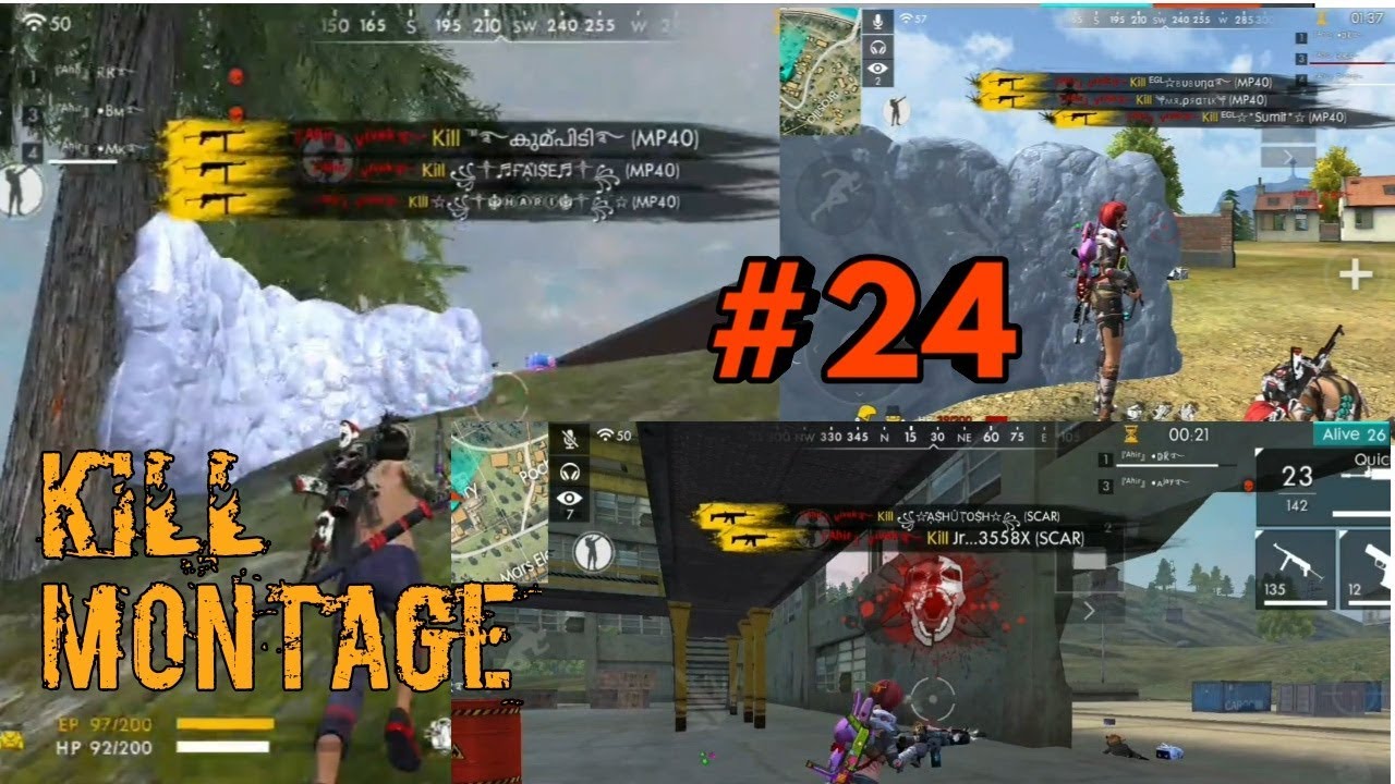 Ranked squad kill montage..#24.. #freefire #randomhightlights #squadff