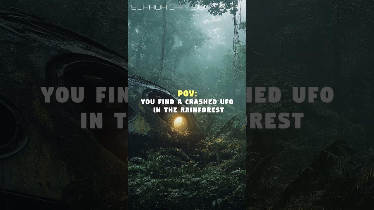 POV: You Find a Crashed UFO In The Rainforest #rain #rainambient #thunder