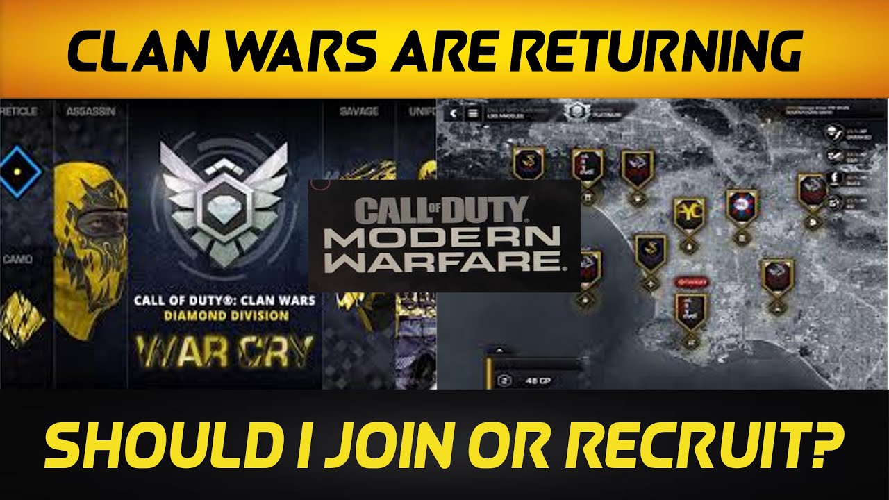 Clan Wars Return For Modern Warfare. Join One Or Recruit???