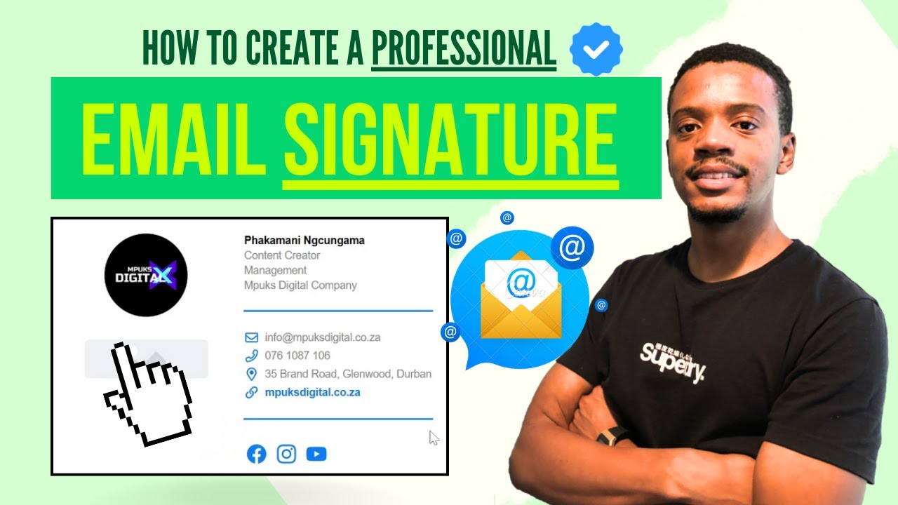 Modern Email Signature For Gmail | MpuksDigital