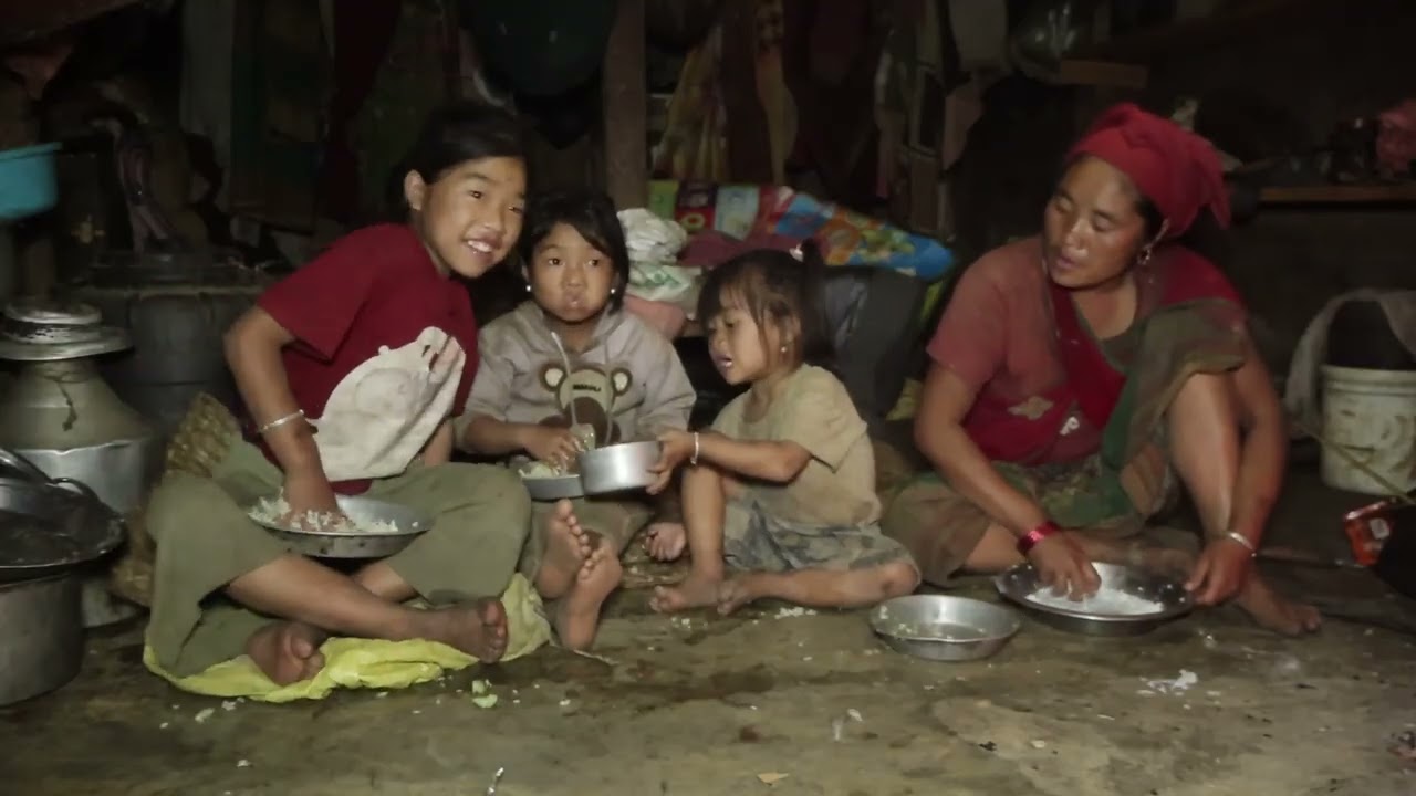Happy family in the village || Rural life