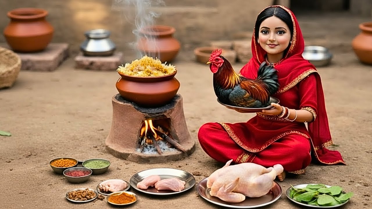 Miniature Chicken Biryani Cooking ASMR | Pakistani Tiny Village Doll Food | Sabiha Miniature