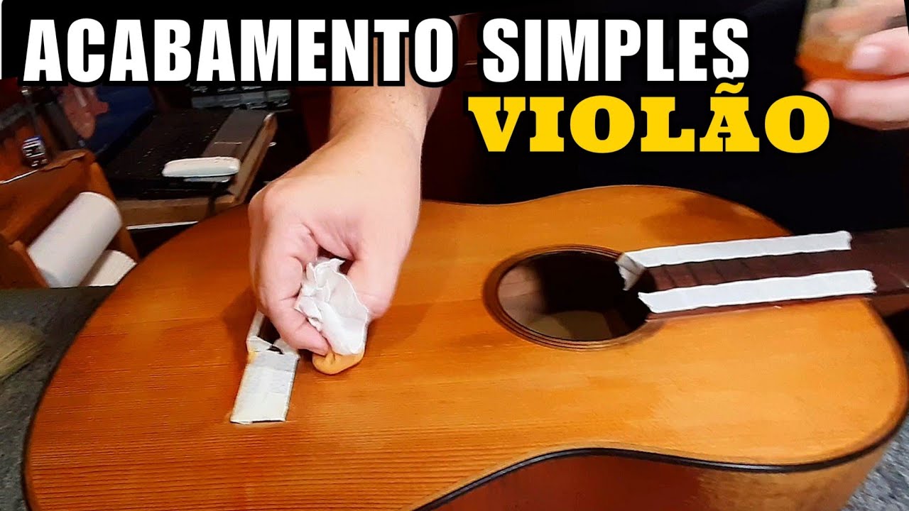 Acabamento com Seladora Nitrocelulose no Violão - Aplicação com Boneca