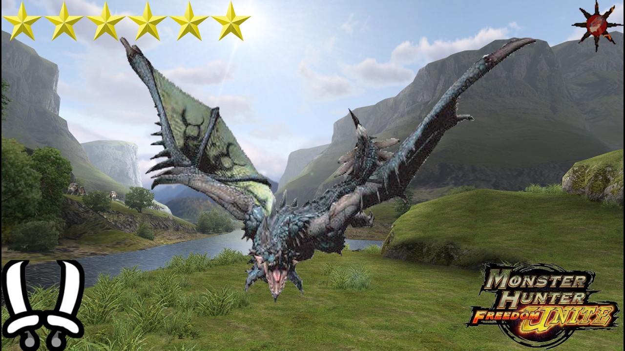 [MHFU] Azure Rathalos with DB, Village 6* Attack of the Rathalos