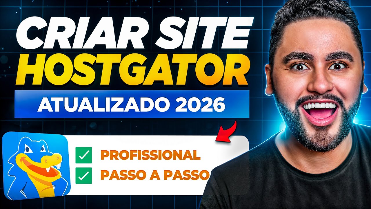 HOSTGATOR 2026: TUTORIAL 100% ATUALIZADO P/ CRIAR SITE (DOM&Iacute;NIO + HOSPEDAGEM + IA)