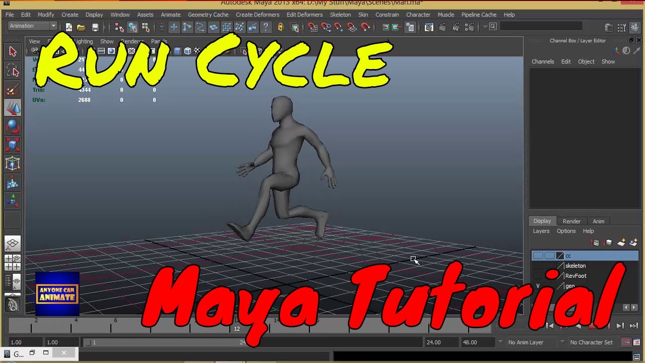 Run Cycle - Maya Tutorial  | Rees3D.com