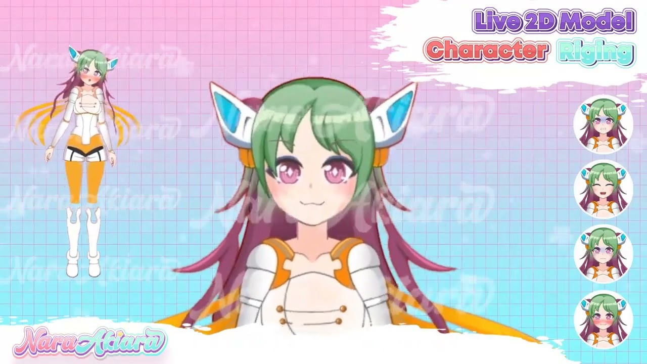 Gorgeous Anime Yellow Cyber Girl VTuber Model Perfect for Live Streaming, New Vtubers