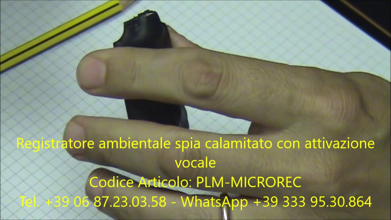 registratore ambientale spia calamitato con attivazione vocale