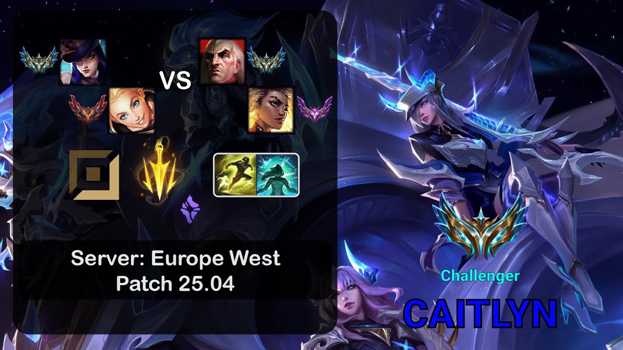 Catilyn ADC + Lux vs Swain + Rell - EUW Challenger - Patch 25.04