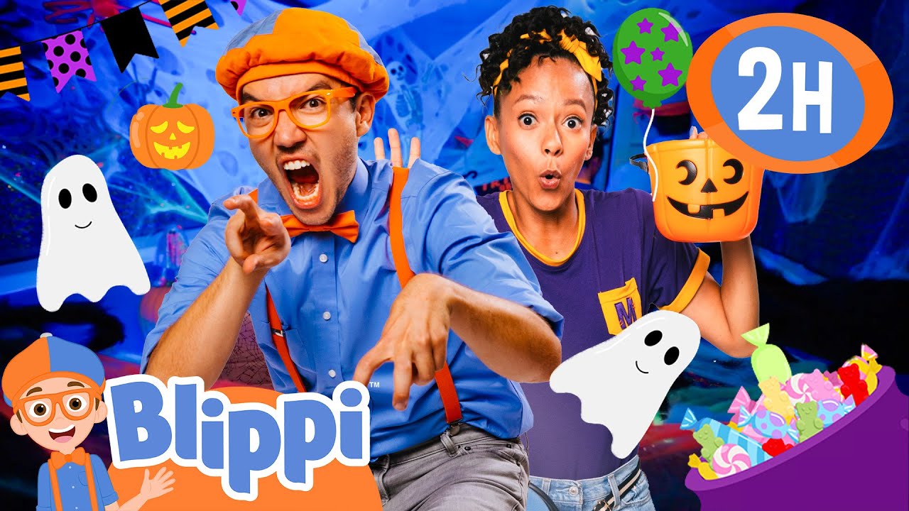🎃 Blippi & Meekah’s Halloween Pumpkin Party Fun 👻 | Blippi | Family Time! 👨‍👩‍👦 | MOONBUG KIDS