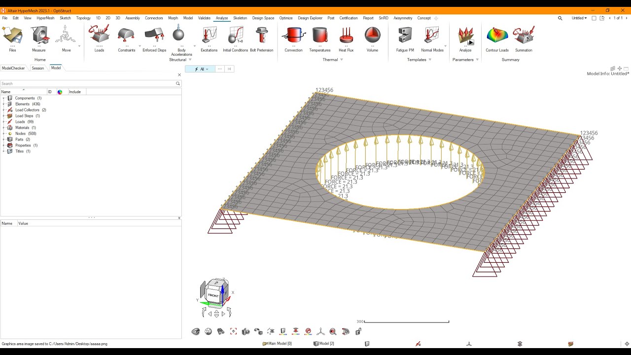 HyperMesh - Linear Static Analysis Of A Plate with A Hole (Phân Tích Tuyến Tính Tĩnh Của Tấm Có Lỗ)