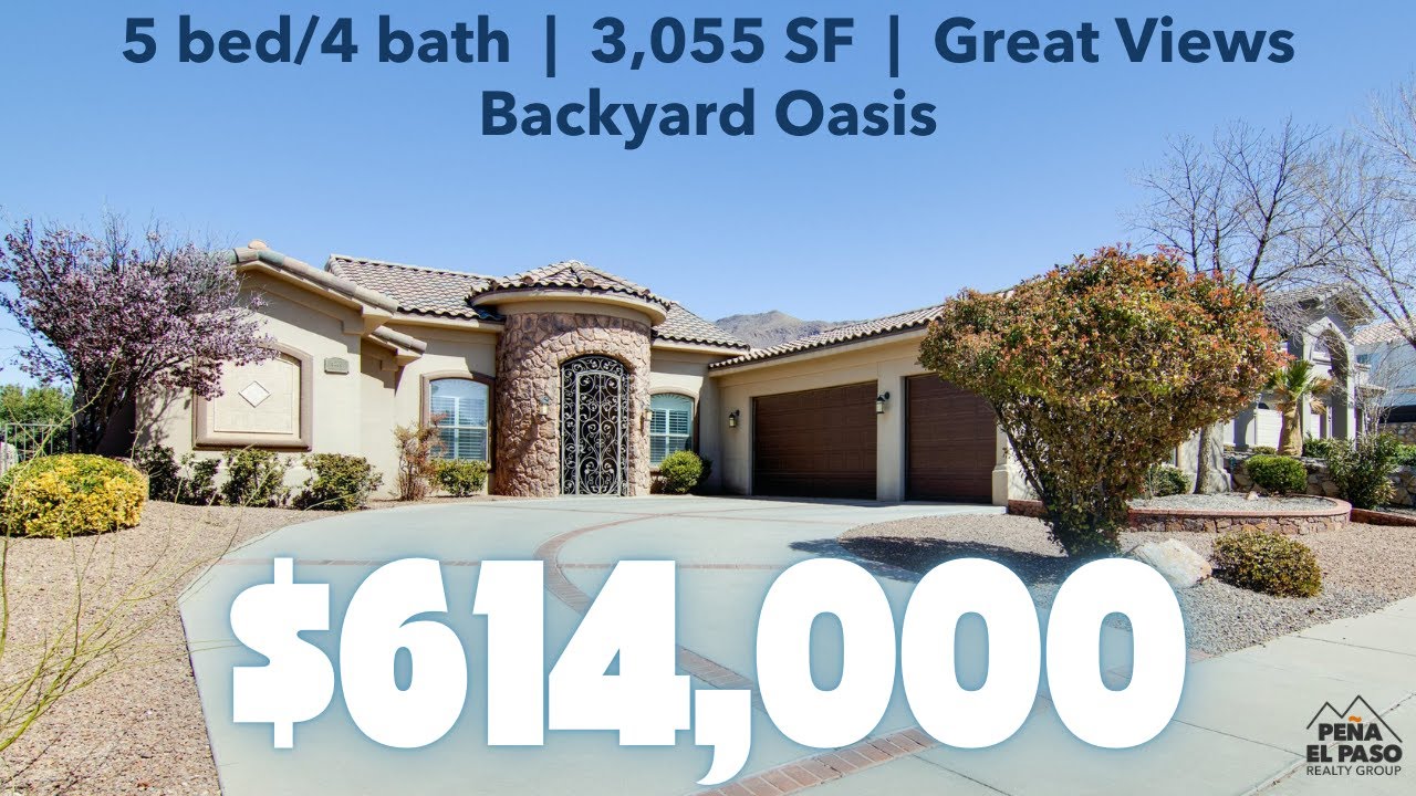Heated Pool + Mountain Views! 🏡 Stunning 5 Bed/4 Bath Home in West El Paso