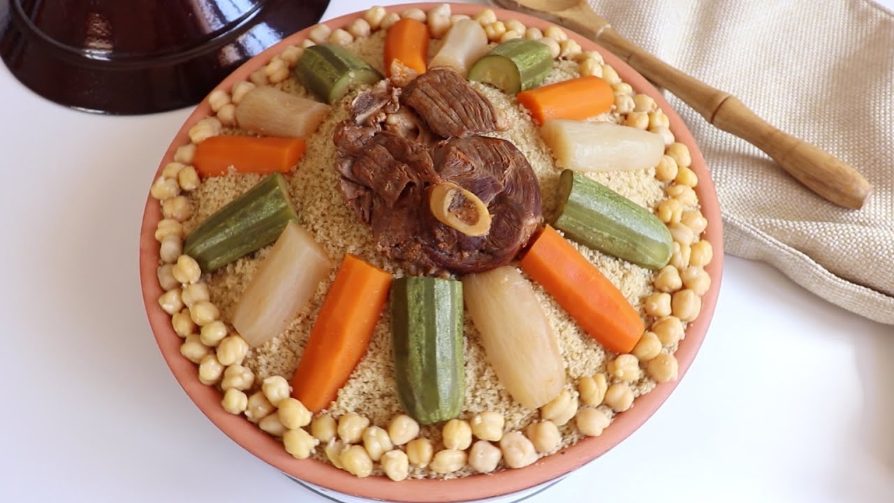 كسكس بالخضر  Couscous aux l&eacute;gumes