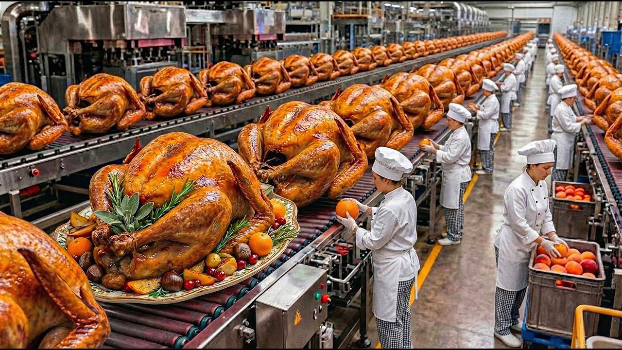 Inside the Largest USA Roast Turkey Factory: 50,000 Turkeys Per Day! 🍗🤯