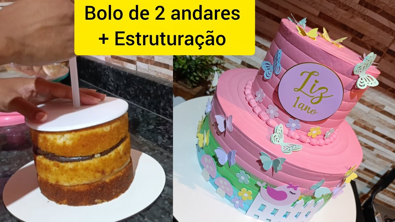 BOLO DE DOIS ANDARES TEMA JARDIM ENCANTADO 