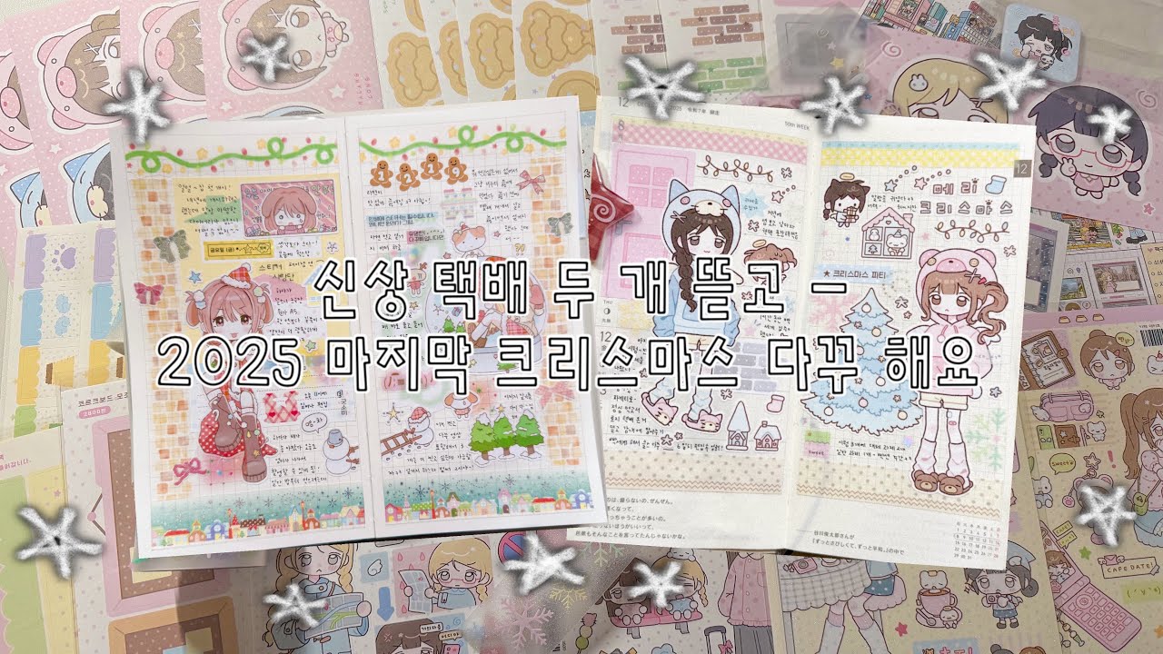 ❄️ 귀여움 가득 겨울 신상 택배 두 개 뜯고 2025 마지막 크리스마스 다꾸를 즐겨요 🎄 | 포랑 • 말랑콩 • 호보니치윅스 • 멀멀집