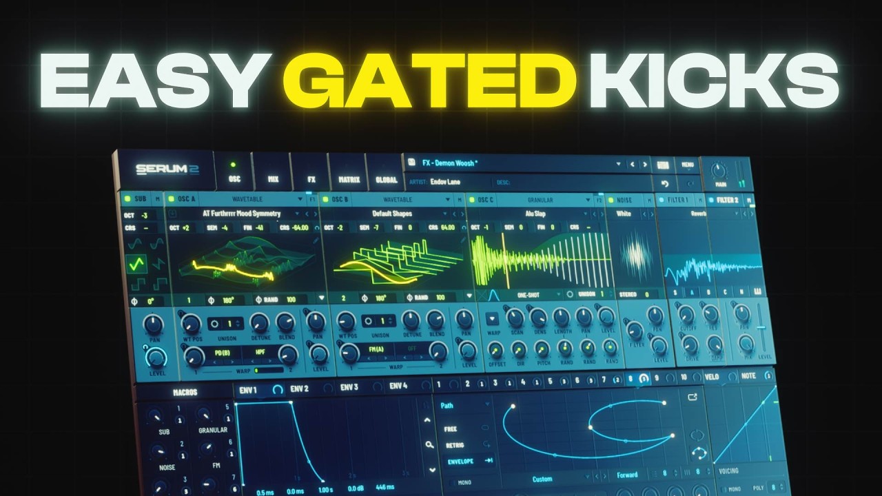 Ultimate GATED kick Tutorial in Serum 2