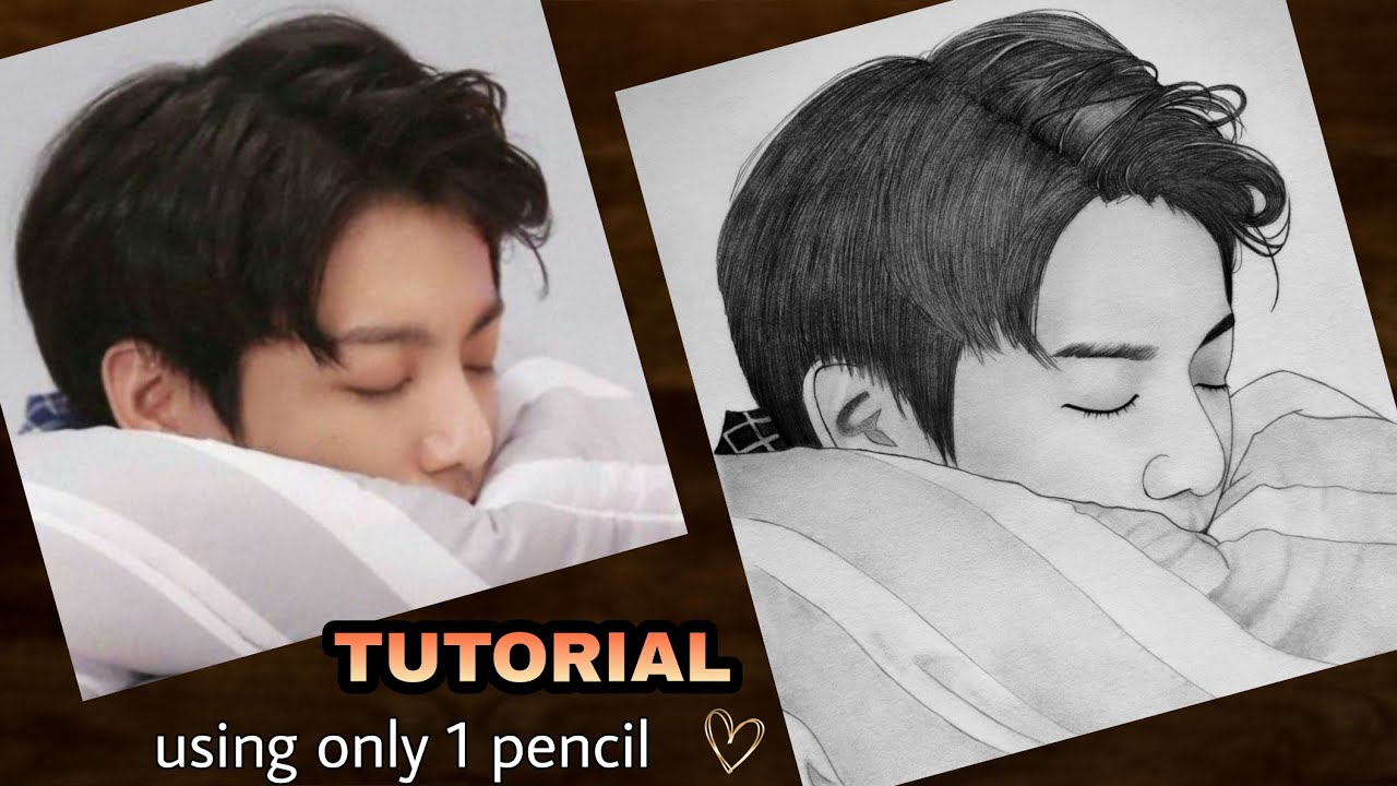 Рисунок Чонгука из BTS шаг за шагом — Учебник по рисованию | YouCanDraw