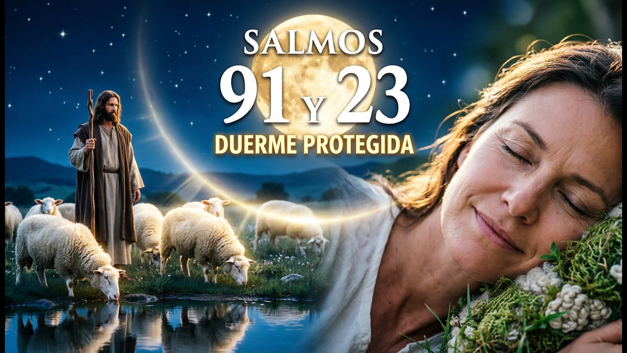 🌙✝️ ORACIÓN DE LA NOCHE Con El SALMO 91 y SALMO 23 | Duerme Protegido En Los Brazos Del Buen Pastor