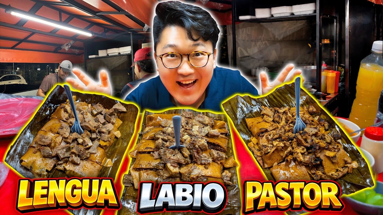TAMAL de PASTOR, LENGUA y LABIO - Comida nocturna en GUADALAJARA