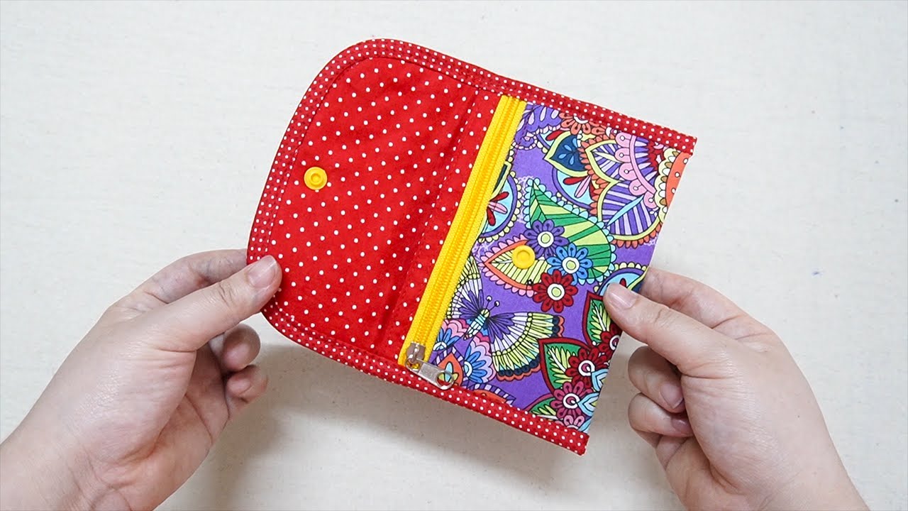Smart and Easy 💟 Coin purse and card wallet sewing tutorial