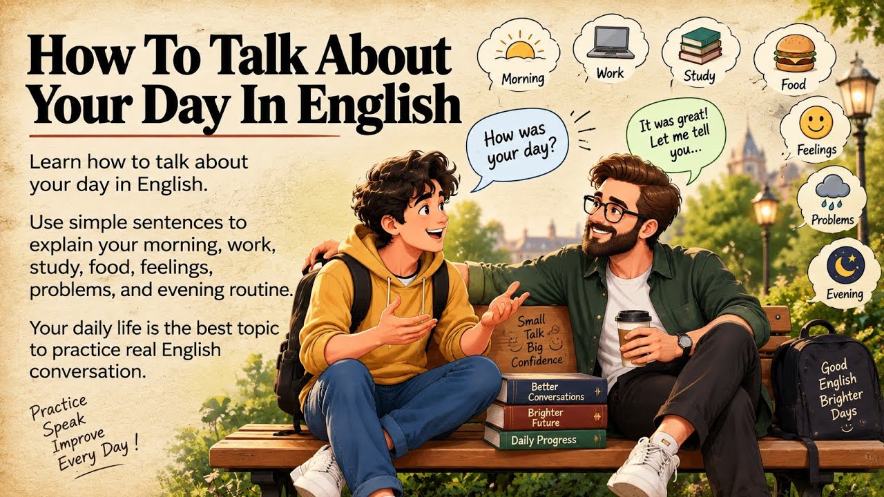 How To Talk About Your Day In English | Daily English Speaking Practice | Learn English With Podcast