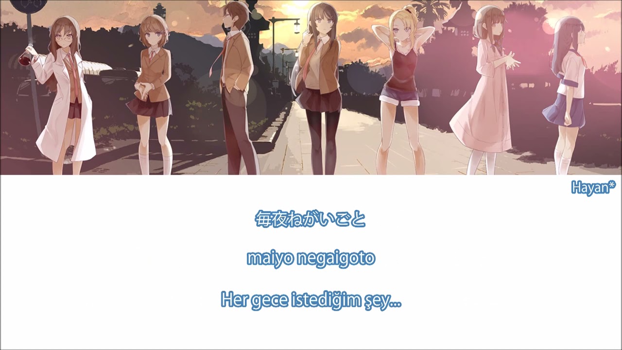 Bunny Girl Senpai Ending - Fukashigi no Carte Türkçe Altyazılı