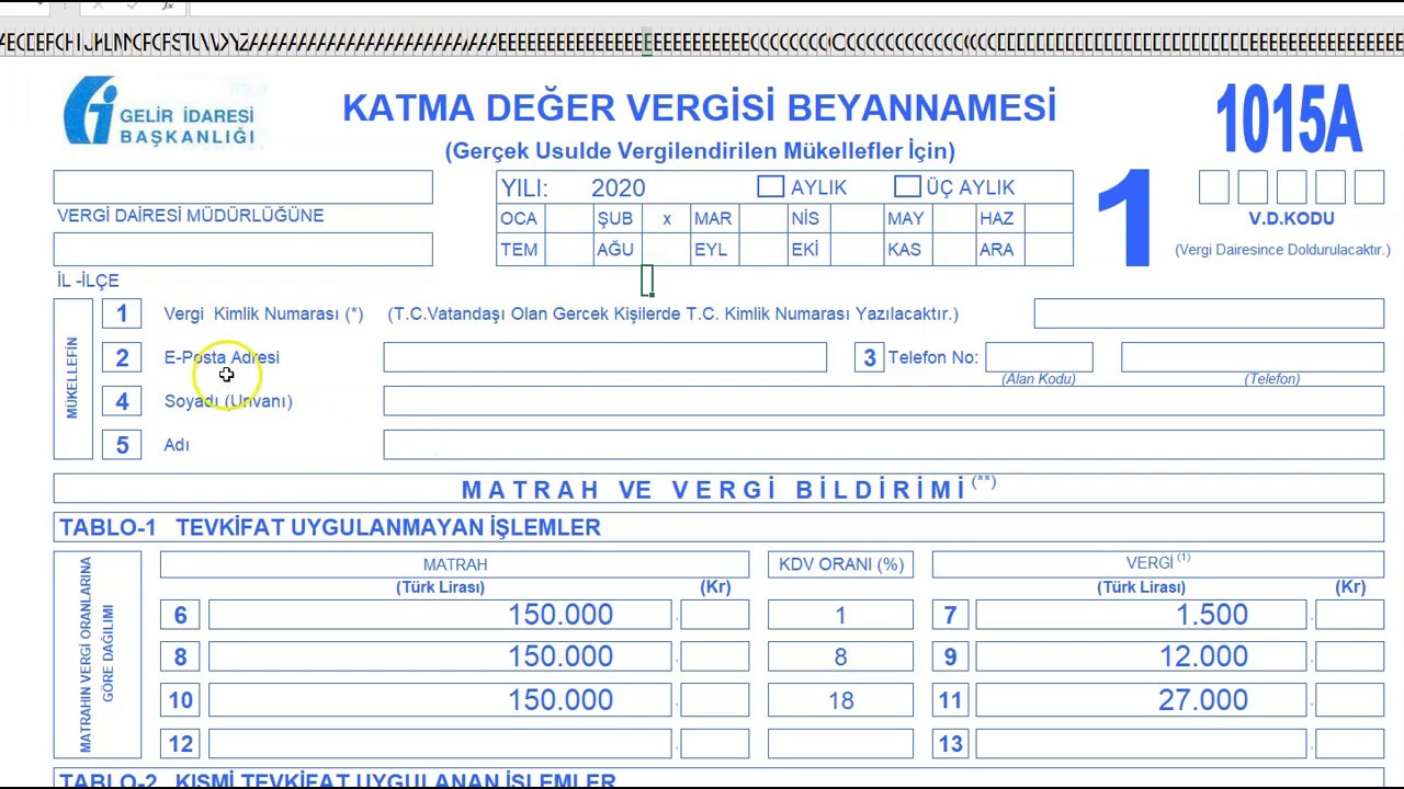 KDV Beyannamesi Nasıl Düzenlenir? #3 (İki Dönem Birlikte Bağlantılı)