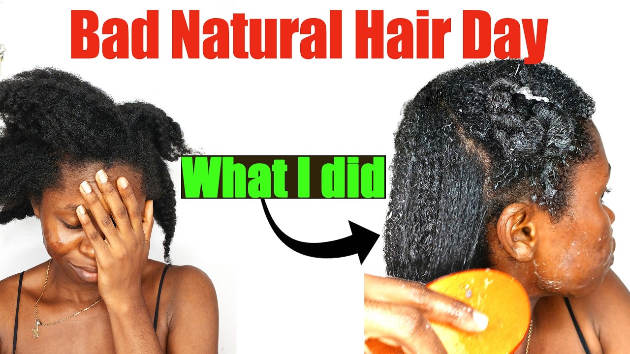 My Natural Hair on a Bad Day 😭😭😭 and What I do to it.