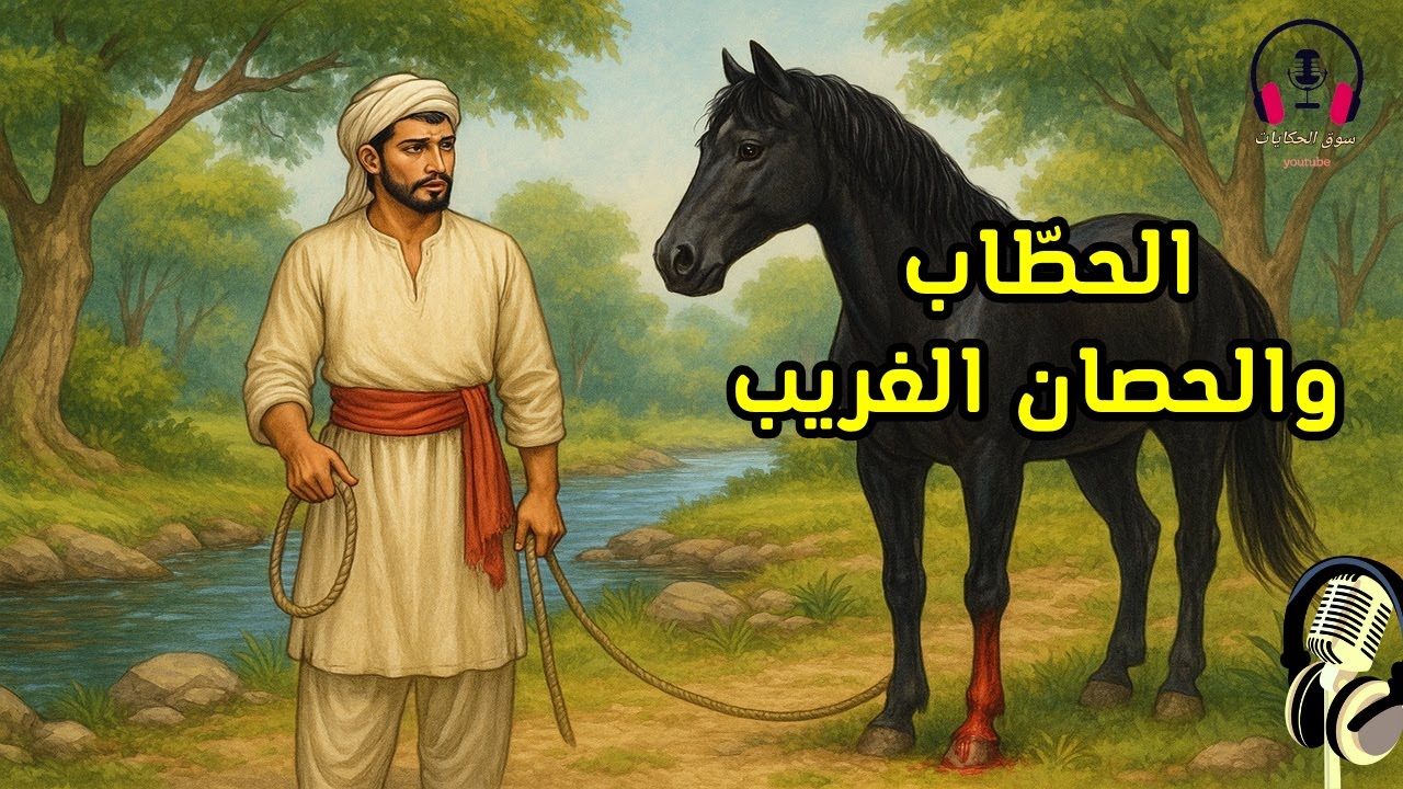 قصة الحطّاب والحصان الغريب، من القصص المشوقة قبل النوم، ضع السماعات واستمع، سوق الحكايات والقصص
