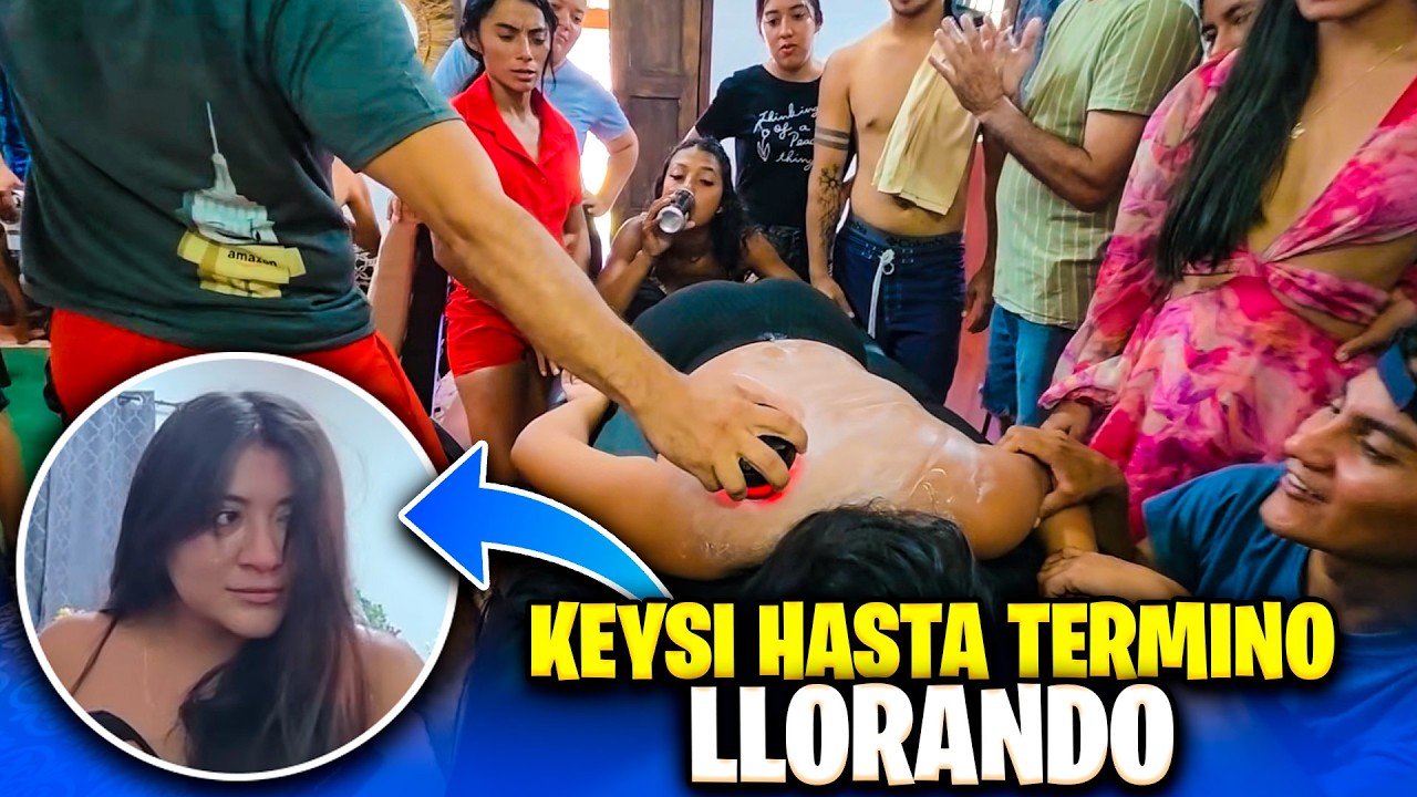 Miren como Keysi sufrió cuando le sacaron el aire. Andaba bastante aire
