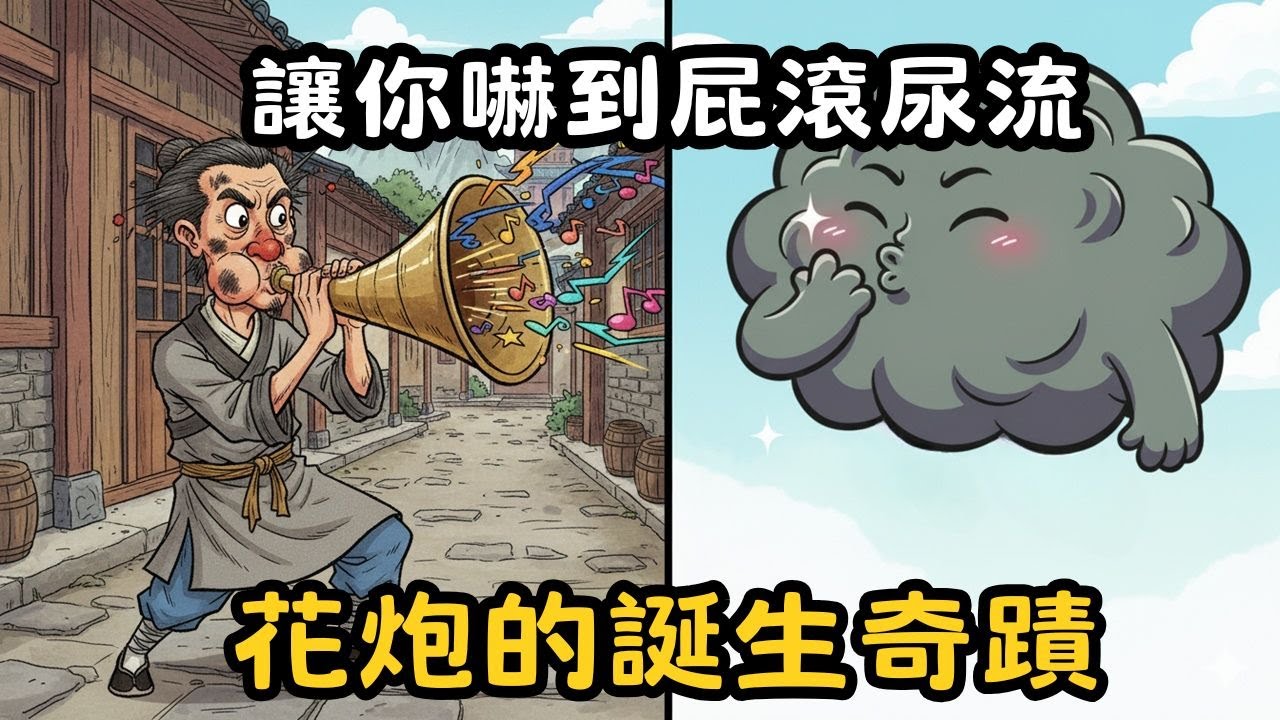 《花炮的誕生奇蹟》臭屁雲 VS. 發明家！他如何把「汙染」變成「七彩花炮」？｜唐代竹筒沖天炮的誕生與環境啟示｜小學生必看：從驅邪到絢爛的創意故事｜中國古代發明史｜笑哈哈趣味故事屋