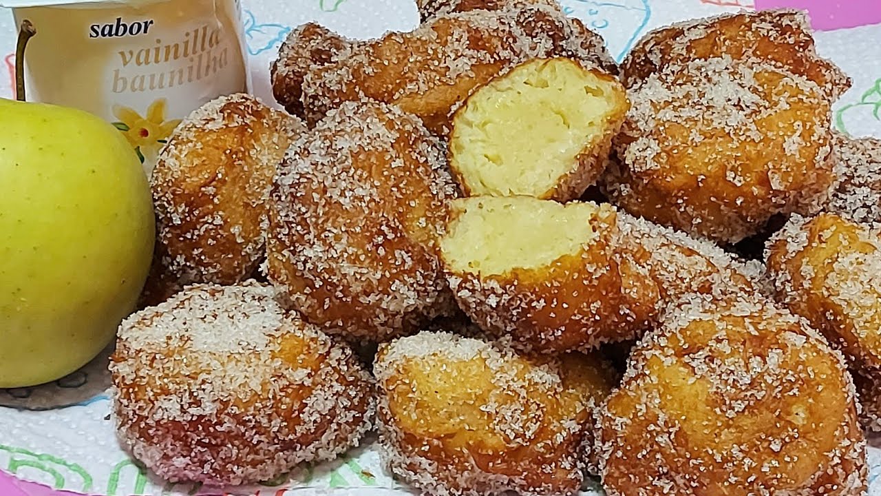 🥛 CON UN YOGUR Y UNA MANZANA 🍏 UNOS BUÑUELOS DELICIOSOS 😋 //BEATRIZ COCINA