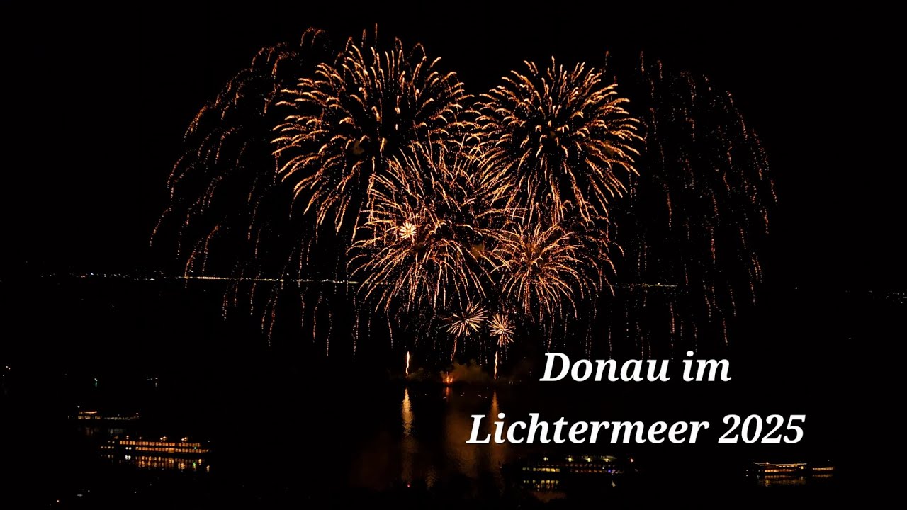 [4K] Donau im Lichtermeer 2025 Regensburg - Feuerwerk