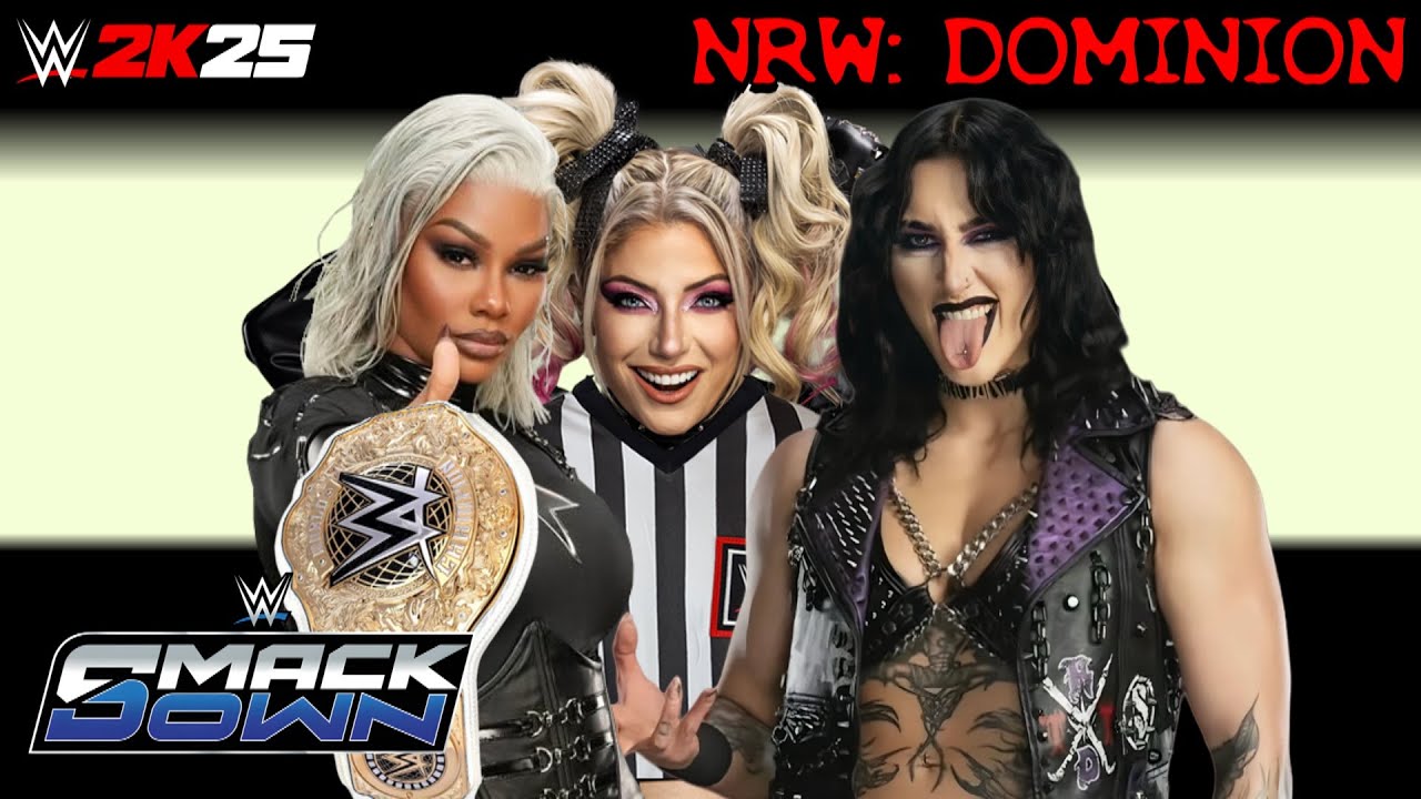 Alexa Bliss Refs Jade Cargill vs Rhea Ripley | Women's World Title Match: SmackDown #7 | WWE 2K25