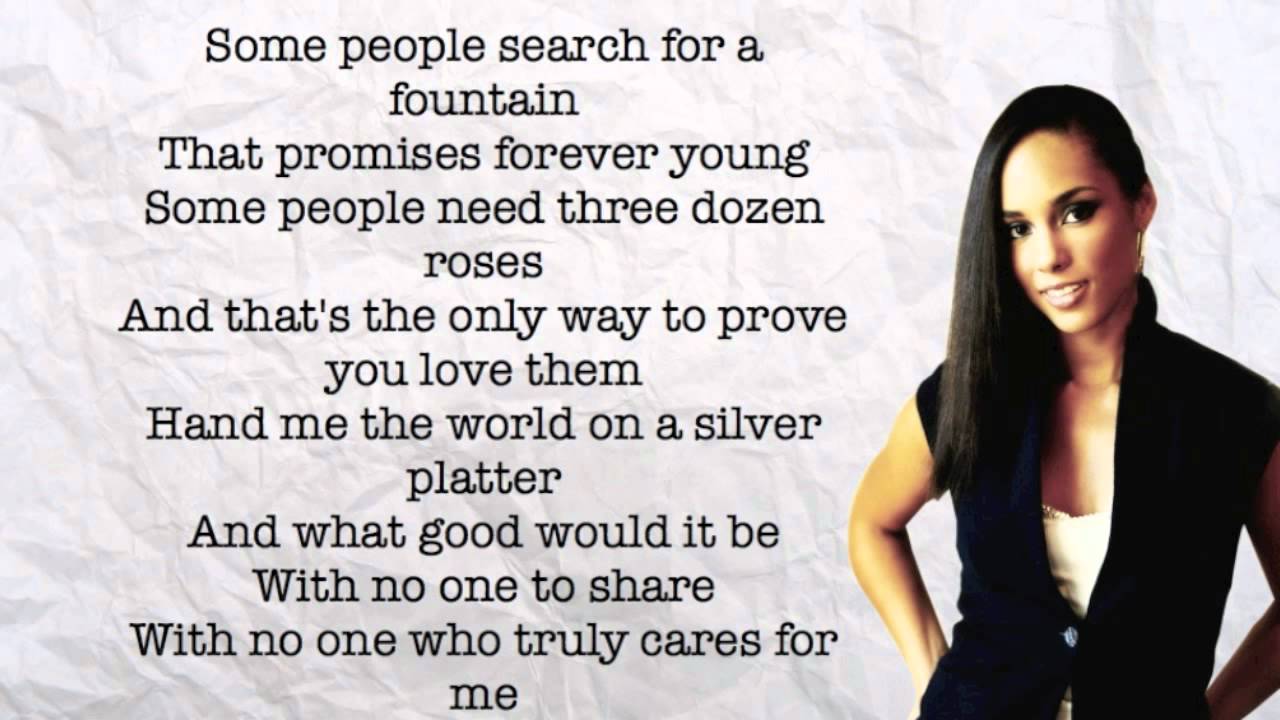 Alicia Keys - If I Ain't Got You - Lyrics