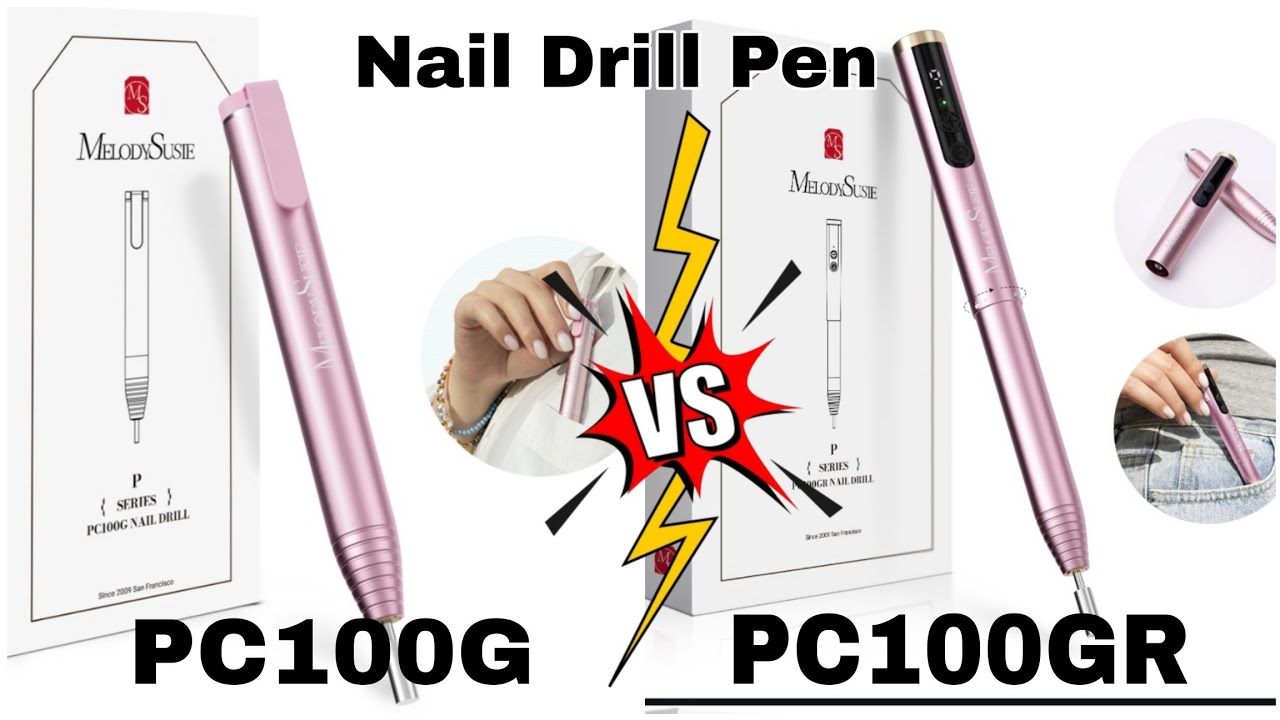 First-Ever Pen Design! MelodySusie Pocket PC100G & PC100GR Nail Drill Pen Comparison Review 2025