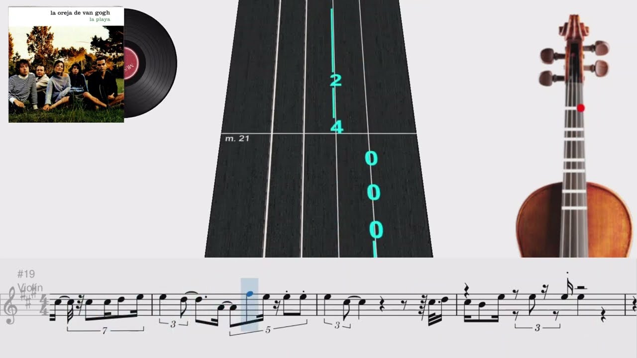 La Playa | Violín 🎻 Play Along | TUTORIAL | TABLATURA