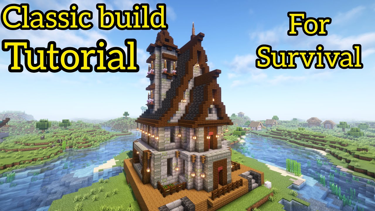 Minecraft: survival Classic stone_wood build tutorial