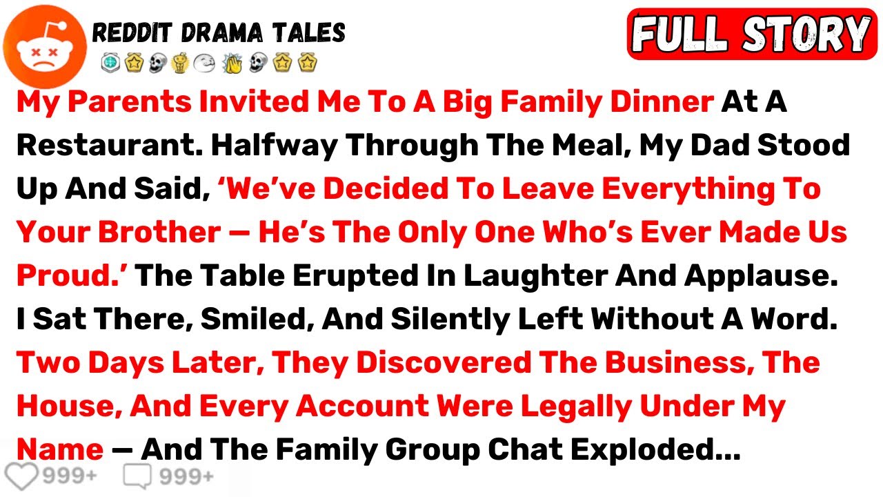 My Parents Invited Me To A Big Family Dinner At A Restaurant. Halfway... - Best Reddit Stories